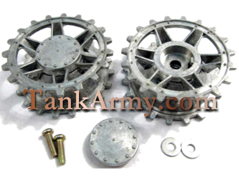 Panzer IV metal sprockets (with metal caps) - Click Image to Close